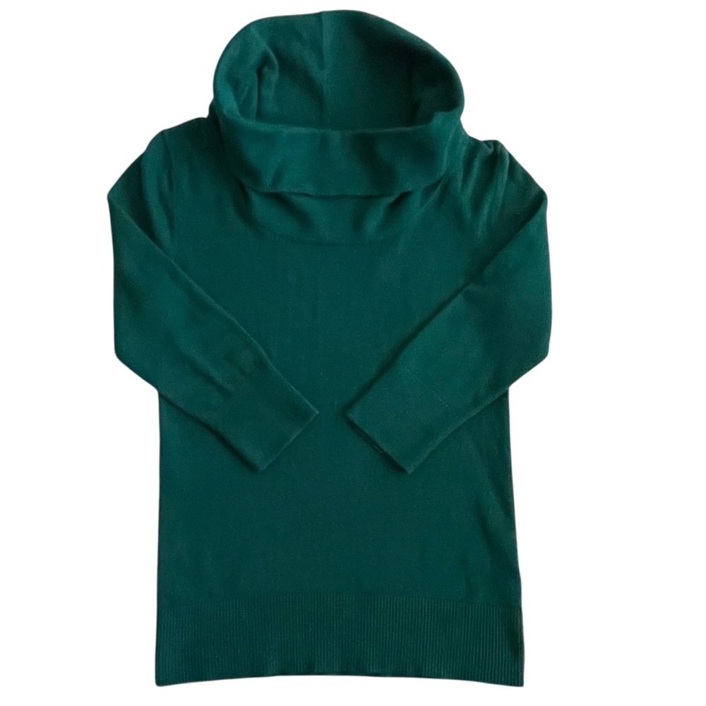Banana Republic Emerald Green Crawl Neck 3/4 Sleeves Knit Sweater Sz: XS